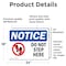 Signmission Do Not Step Here Sign With Symbol, 24 in W x Rectangle, Vinyl Decal OS-2PACK-NS-D-1824-L-11377 - alternate 2